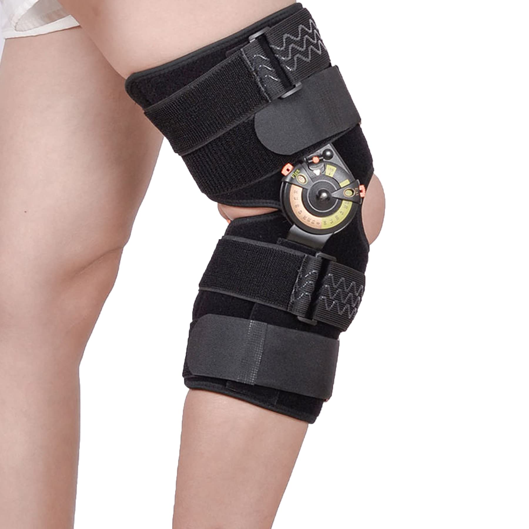 Ginocchiera Incernierata per Stabilizzazione Recupero MCL Lesioni PCL Riabilitazione Ortopedica Post Operatorio Artrite Dolore Menisco Lacerato Patella Ginocchiera Stabilizzatore,Middle