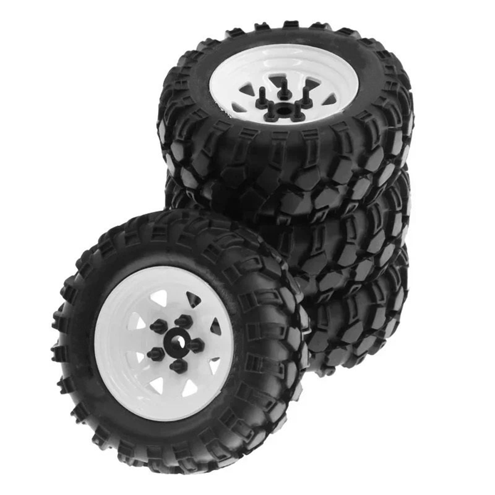 RC Crawler Modelle Teile Für Traxxas Für TRX4 D90 D110 Für Axial Für SCX10 1/10 4 Stücke Metall 1,9 "Beadlock Felge Gummi Reifen Set RC Crawler Auto