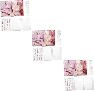 Operitacx 3 Conjuntos De Fichário Livro De Folhas Soltas Caderno De Folhas Soltas Pastas De Orçamento Bloco De Notas Envelopes De Economia De Dinheiro Livro De Orçamento De Folhas Soltas