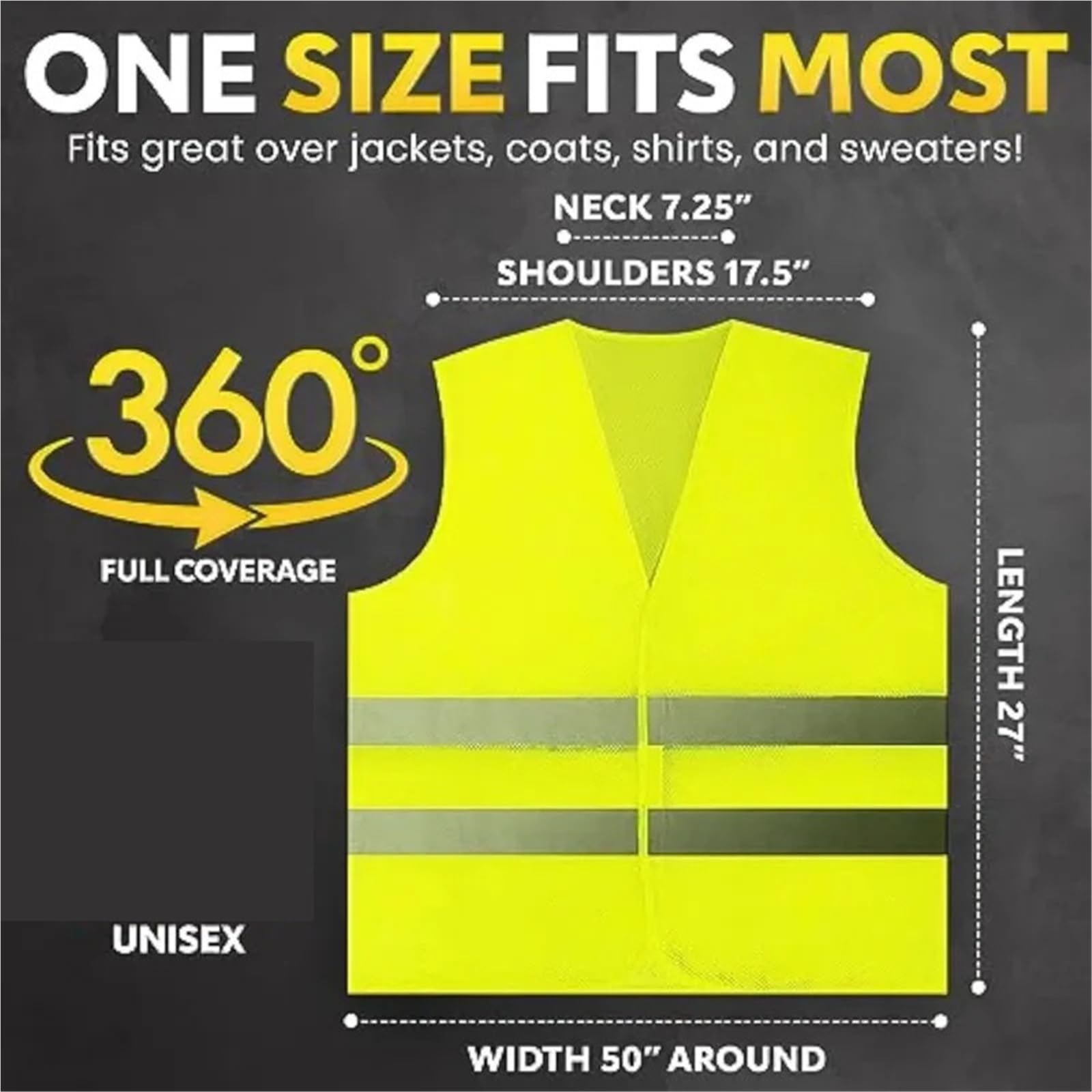 Gilet réfléchissant en Fibre de Polyester