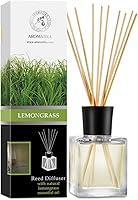 Vista 3 de Difusor de Fragancia para Habitación Hierba de Limón 6.8 Fl Oz - 200ml - con Varillas de Bambú - con Aceite Esencial de Hierba de Limón Puro