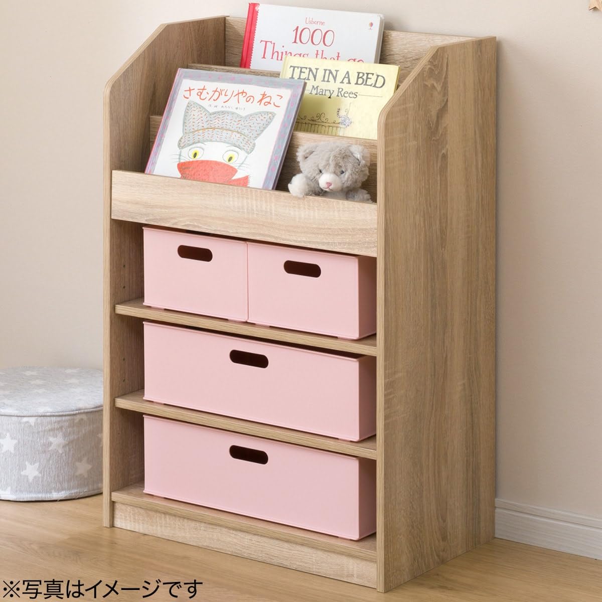 ニトリ　絵本ラック ニトリ（NITORI） キッズ収納ラック(ミア3 M ナチュラル) : ニトリ