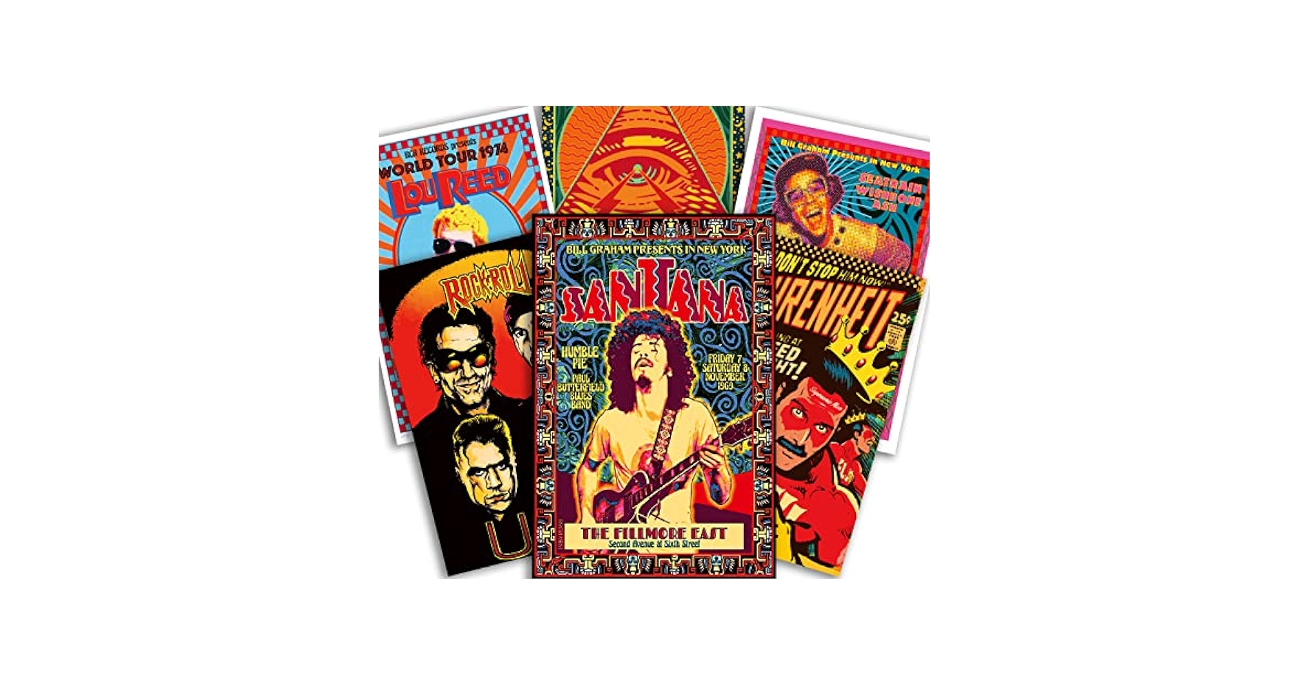 Vintage Rock Band Posters for Grunge Music Room Decor