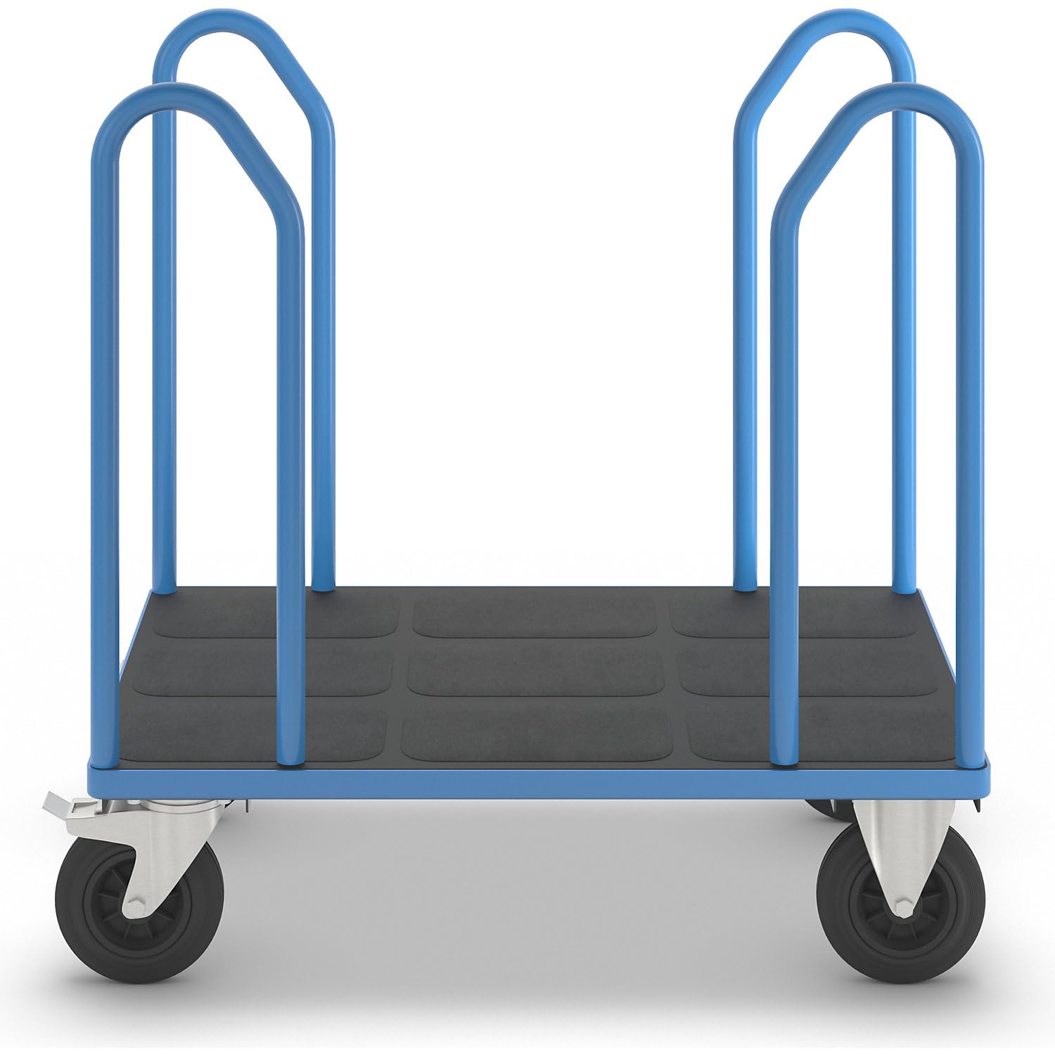 eurokraft | Seitenbügelwagen mit 4 Seitenbügeln | Tragfähigkeit 500 kg | LxB 1050 x 700 mm