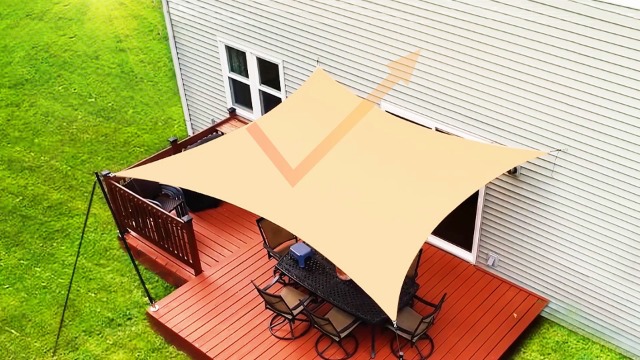 Shade Sail ベージュ UVカット 日よけ レンガ色4m×6m Shade Sail ベージュ UVカット 日よけ レンガ色4m×6m Amazon.com
