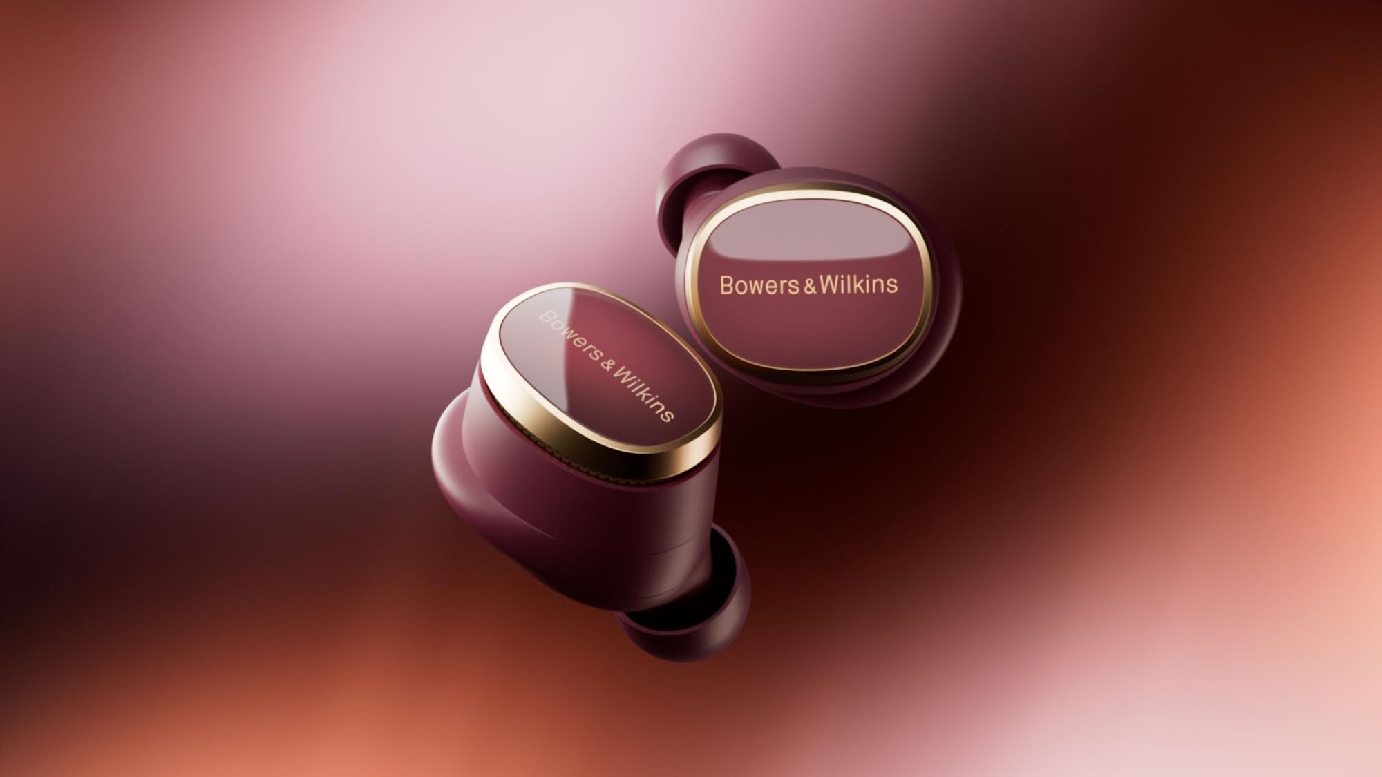 Bowers & Wilkins Pi8 Auriculares Inalámbricos True Wireless, Alta Resolución 24 bits, aptX Lossless, ANC y Micrófonos Integrados - Dark Burgundy
