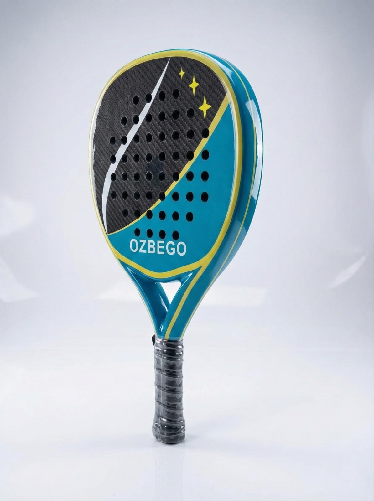 3K Carbon Diamond Padelschläger – Vollcarbon mit EVA-Kern, ca. 360 g – inkl. Tasche, 2 Overgrips & Schutzfolie – Für ambitionierte Spieler
