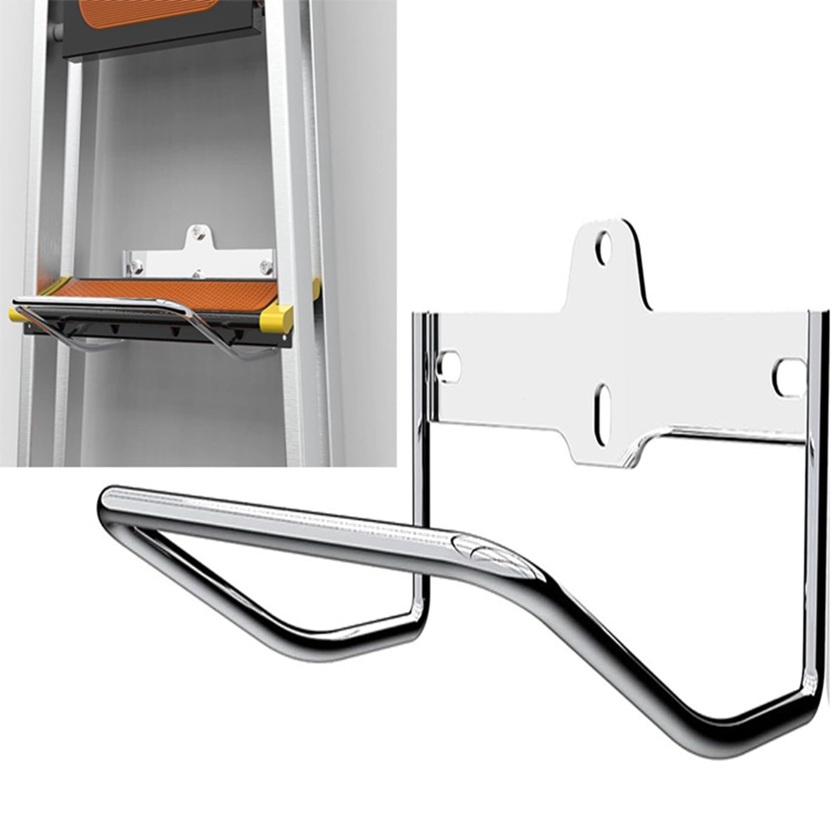 3 perchas para escalera, de almacenamiento para escaleras, montaje en pared, estantes de garaje multiusos, resistentes