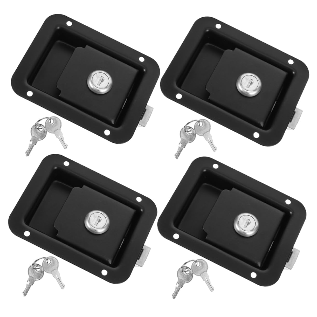 Loquet de Porte Encastré pour Véhicule Spécial, 4 Pcs, Acier Inoxydable