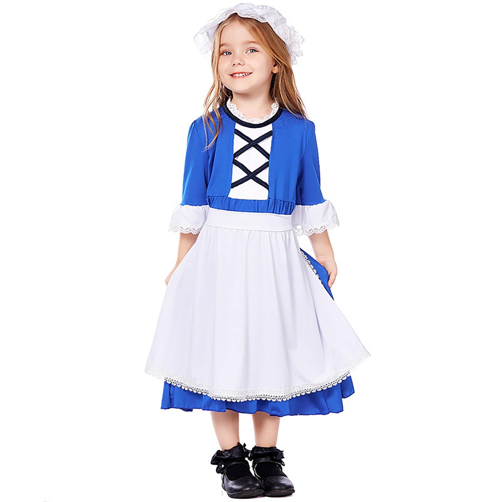 Generisch Vestito da bambina per feste, cosplay, performance, abbigliamento quotidiano per bambini e adolescenti