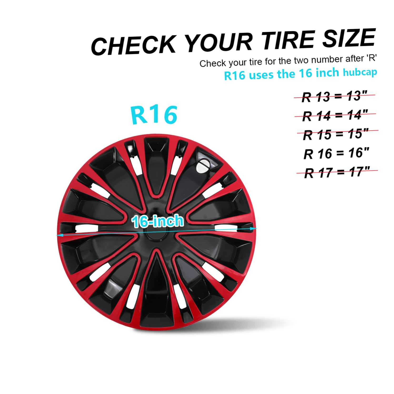 Copricerchi da 15 Pollici in Pp per Ruota Auto, Copertura Decorativa