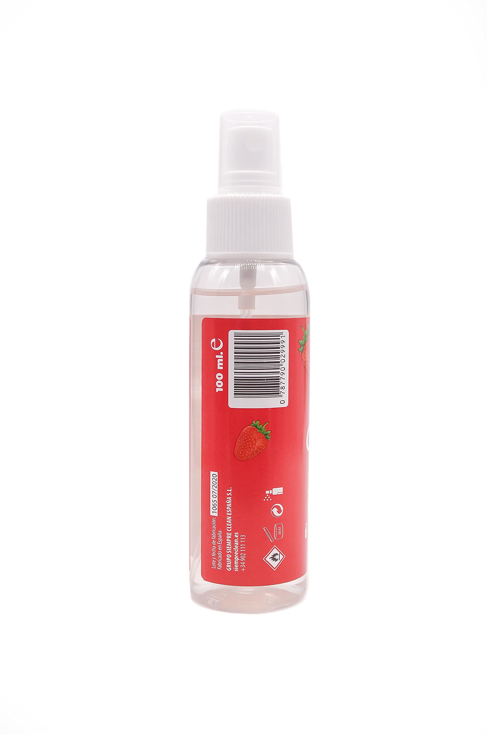 SiempreClean Solution Hydroalcoolique avec Spray Solution Dsinfectante Peaux Sensibles 73% Alcool thylique, Fraise, 100 ml : Amazon.fr: Hygine et Sant SiempreClean Solution Hydroalcoolique avec Spray Solution Dsinfectante Peaux Sensibles 73% Alcool thylique, Fraise, 100 ml : Amazon.fr: Hygine et Sant