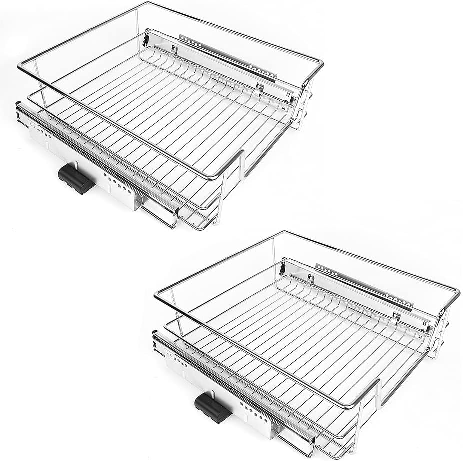 2 Cestelli Telescopici Per Cucina - Cassetti Estraibili In Rete Metallo | Per Mobili Da 45 Cm