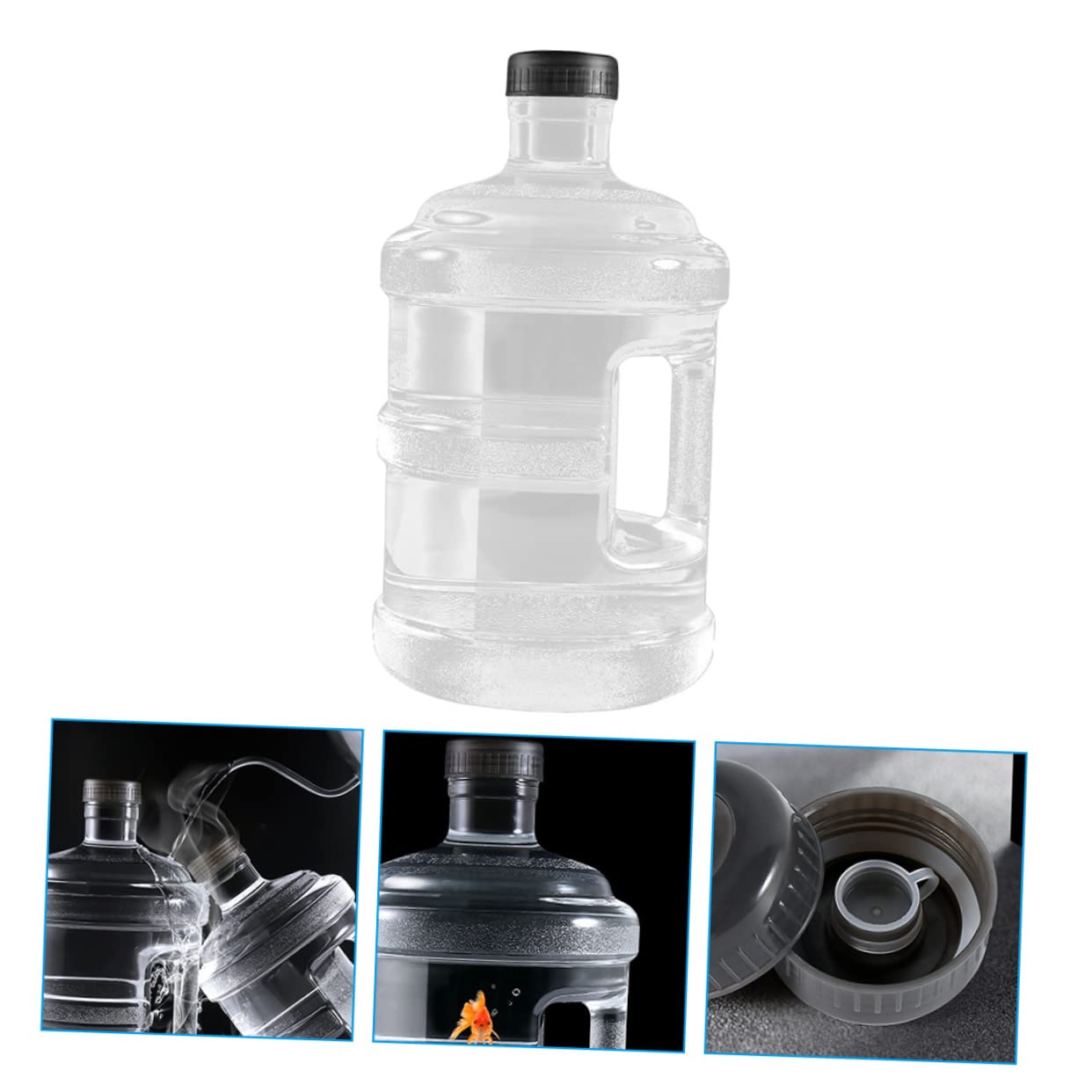 VANZACK Large Capacity Transparent Water Storage Bucket Sturdy Household Water Container with Handle for Camping Picnics and Daily Use Durable Design for Fresh and Saltwater