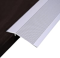 Vista 1 de WORDFUN Tira de transición de piso de madera a azulejo, reductor de umbral de alfombra/azulejo, rampa de borde biselado, tira de umbral de aluminio