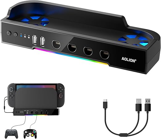 LuxiSync Switch 2用 NGCポート×4を搭載した冷却ファン