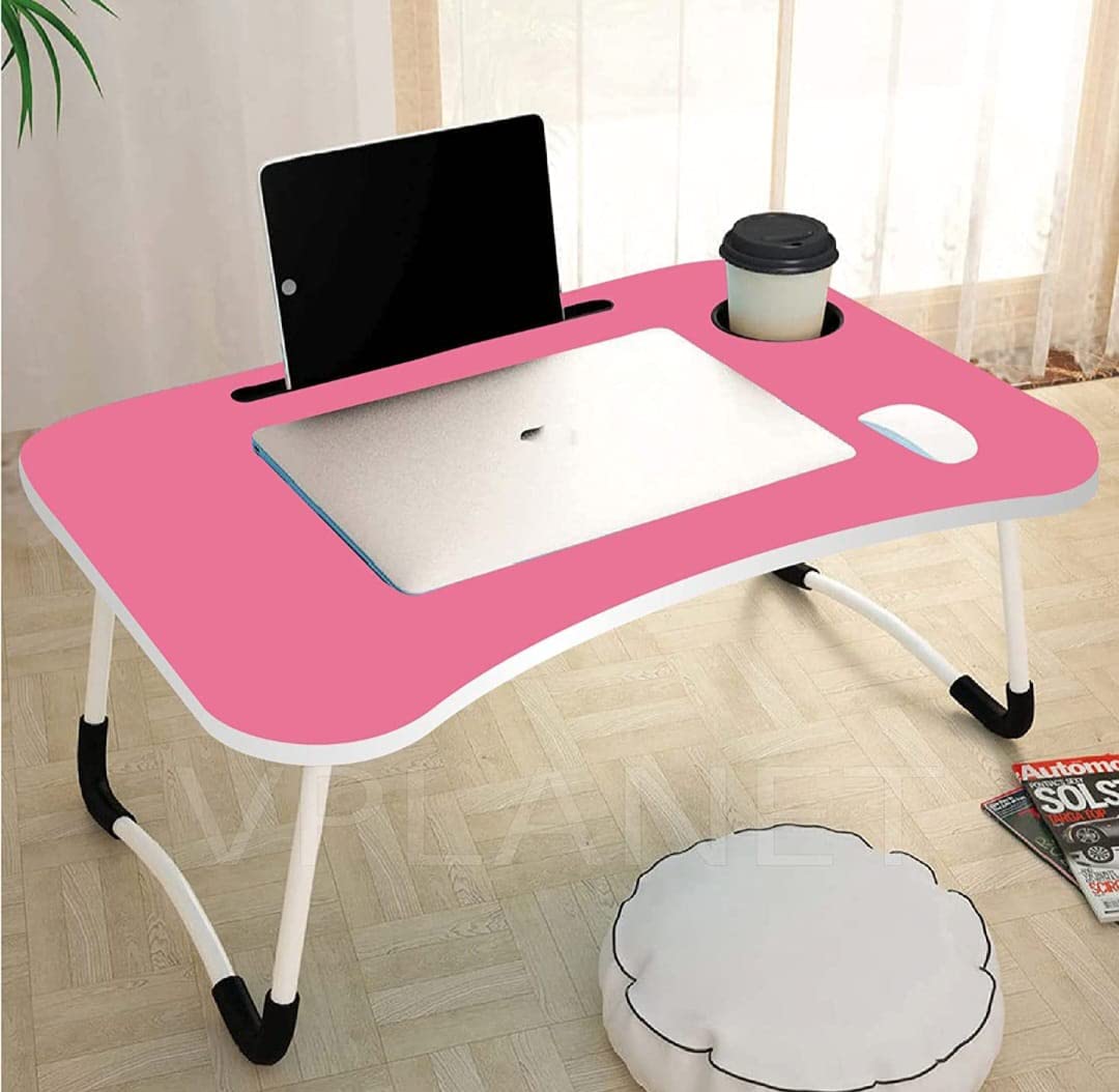 Study Table/Bed Table/Foldable and Portable Study Table/Writing Desk for Office/Home/School (Pink)…Pack of 1-image-5