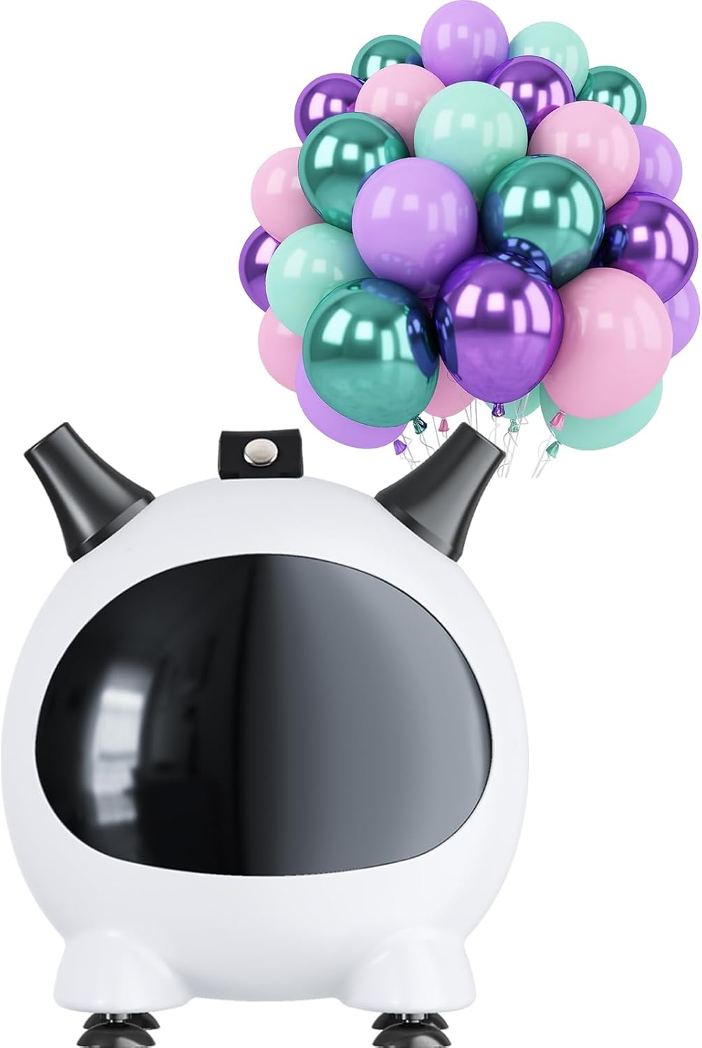 Mermaid Party Balloon and Balloon Pump Electric, 60Pcs Metallic Purple Pink Green Blue Balloon and Portable 600W Air Pump with 2 Nozzles for Mermaid Birthday Baby Shower Under The Sea Party Decoration