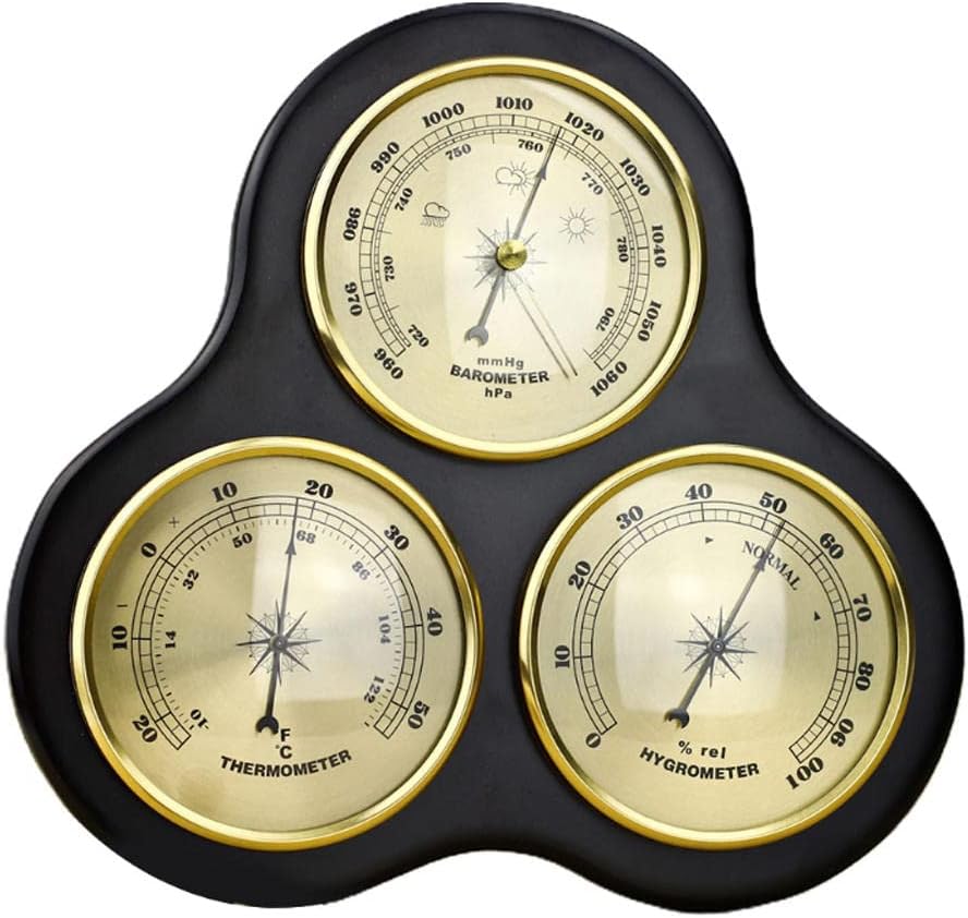 JINYISI Barometer, Barometers for The Home, Outdoor Barometer Thermometer, Three-in-one Barometer, Dial Barometer, Portable Multifunctional Thermometer