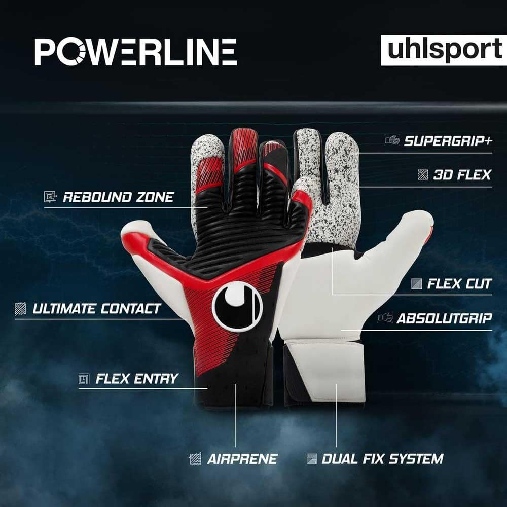 uhlsport Powerline Supergrip+ Flex Hn, Guanti da Portiere di Calcio Unisex-Youth