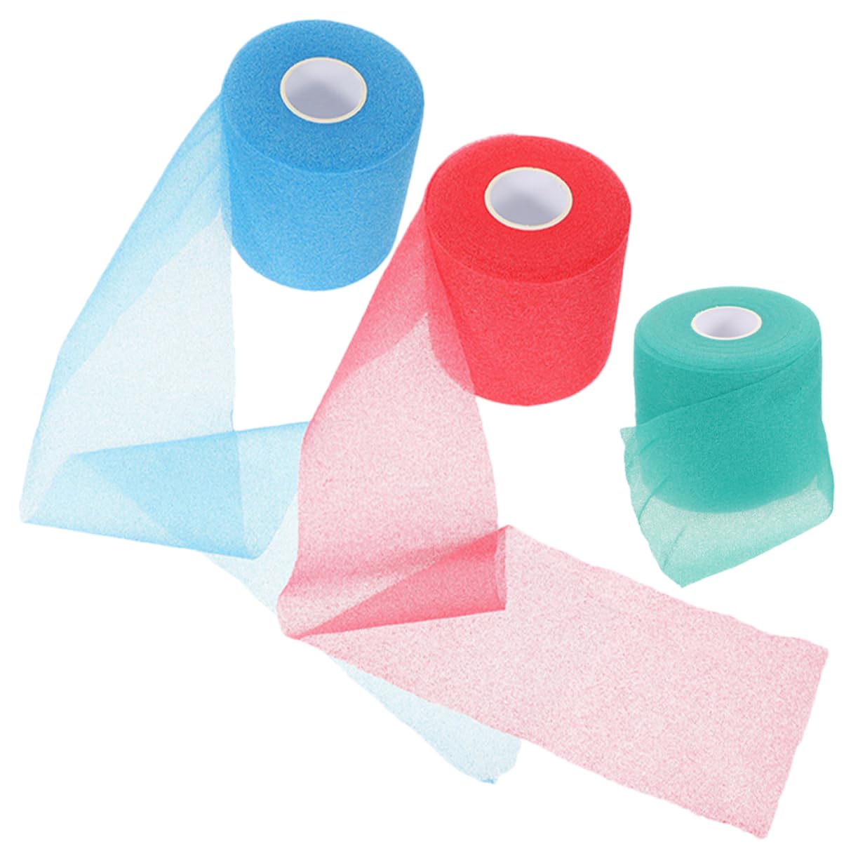 KOMBIUDA Athletic Tape Wraps 3 Rolls Elastic Cuttable Skin-Friendly for Sports Injuries Joint Support Training