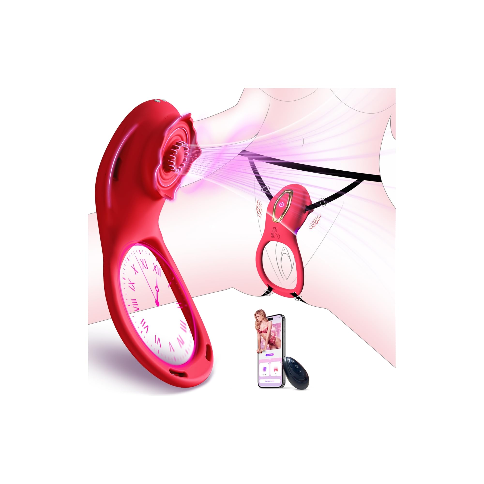 Amazon.com: Couples Sex Toys Wearable Vibrator,Vibrating Cock Ring with 10  Flapping Vibration Modes,APP Remote Control Adult Sex Toy for Couple,BDSM  Rose G Spot Penis Clitoral Stimulator for Women Men : Health &