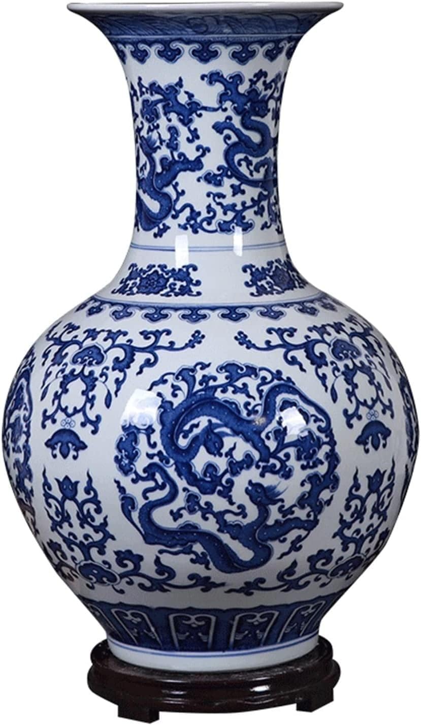 Vases Home Decor Ceramic Vase 21.2 Inch Large Porcelain Flower Vase Chinese Antique