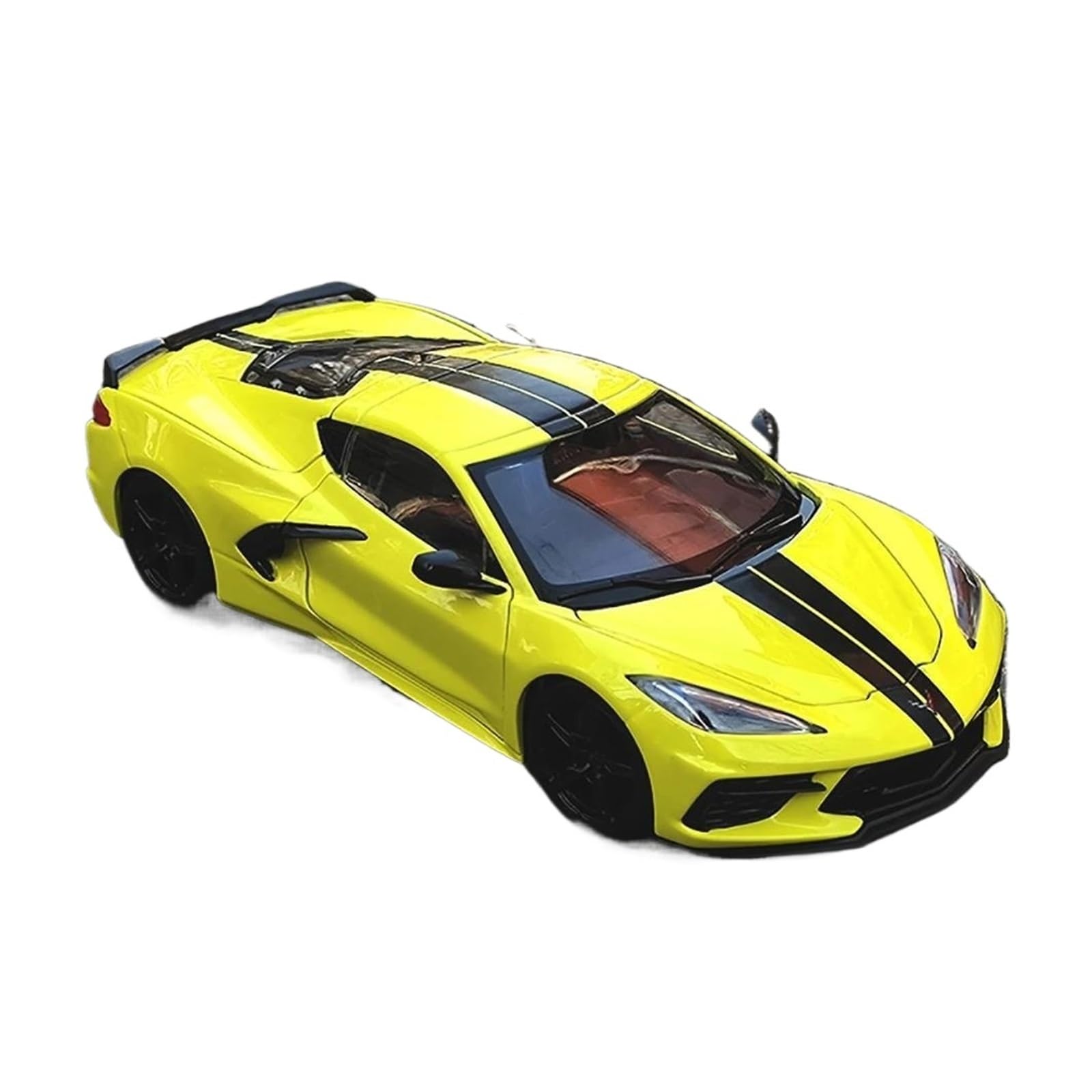 Model samochodu 1:24 do Corvette Sports 2020 symulacja stop model samochodu hobby kolekcja zabawek pojazd zabawka (żółty)