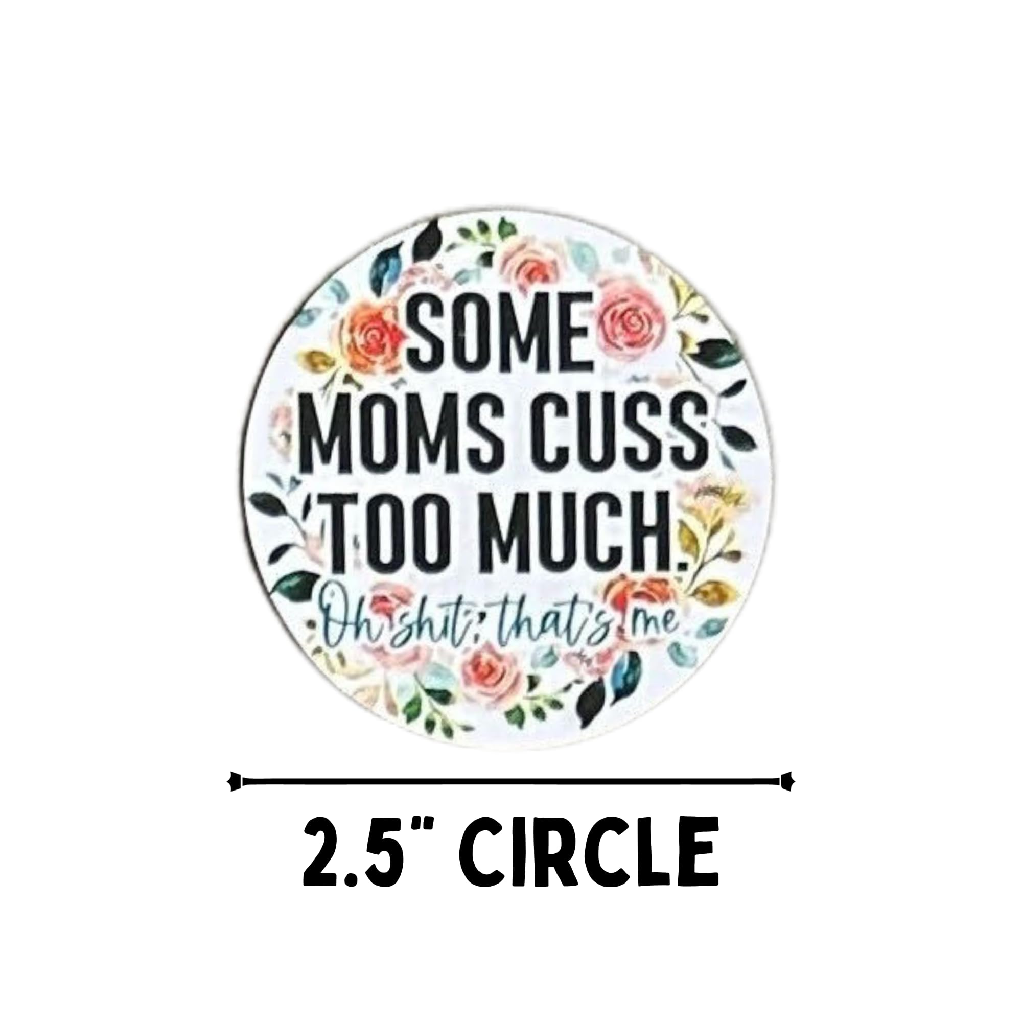 Sassy Mom Freshie Cutouts 2.5" - 12 Pack Cardstock Rounds For Car Fresheners