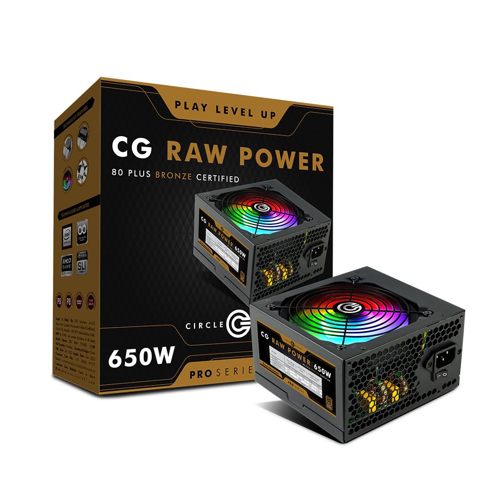 Circle CG RAW Power 650 WATTS Gaming Power Supply/PSU - Non- -2 Circle CG RAW Power 650 WATTS Gaming Power Supply/PSU - Non- -2
