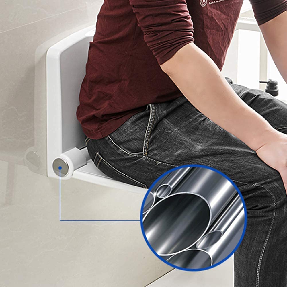 Asiento para Ducha, Acero Inoxidable, Plegable, Duradero, Soportes para Montaje en Pared, sillas, taburetes para baño, Taburete para Ducha Taburete para Ducha con Asiento Giratorio