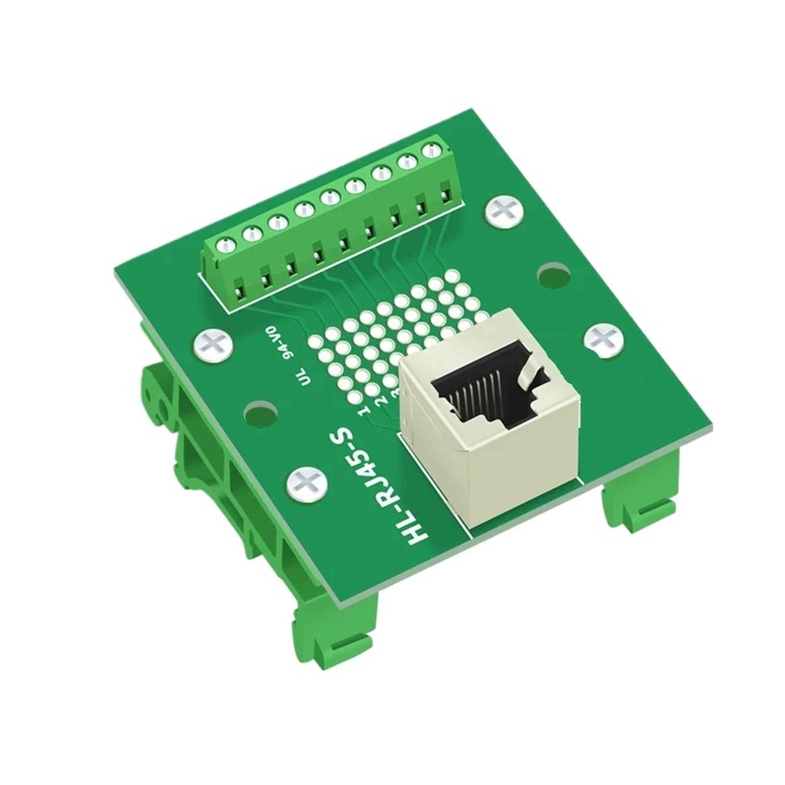 Divisor RJ-45 vertical con montaje en riel DIN para redes estables 6