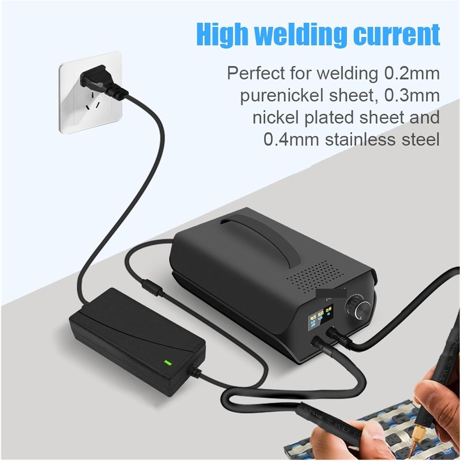 LIAMOS DIY Welding Equipment LCD Display Battery Spots Welding Machine, 120 ars Adjustable Farah Capacitor Lithium Battery,Great Flexibility