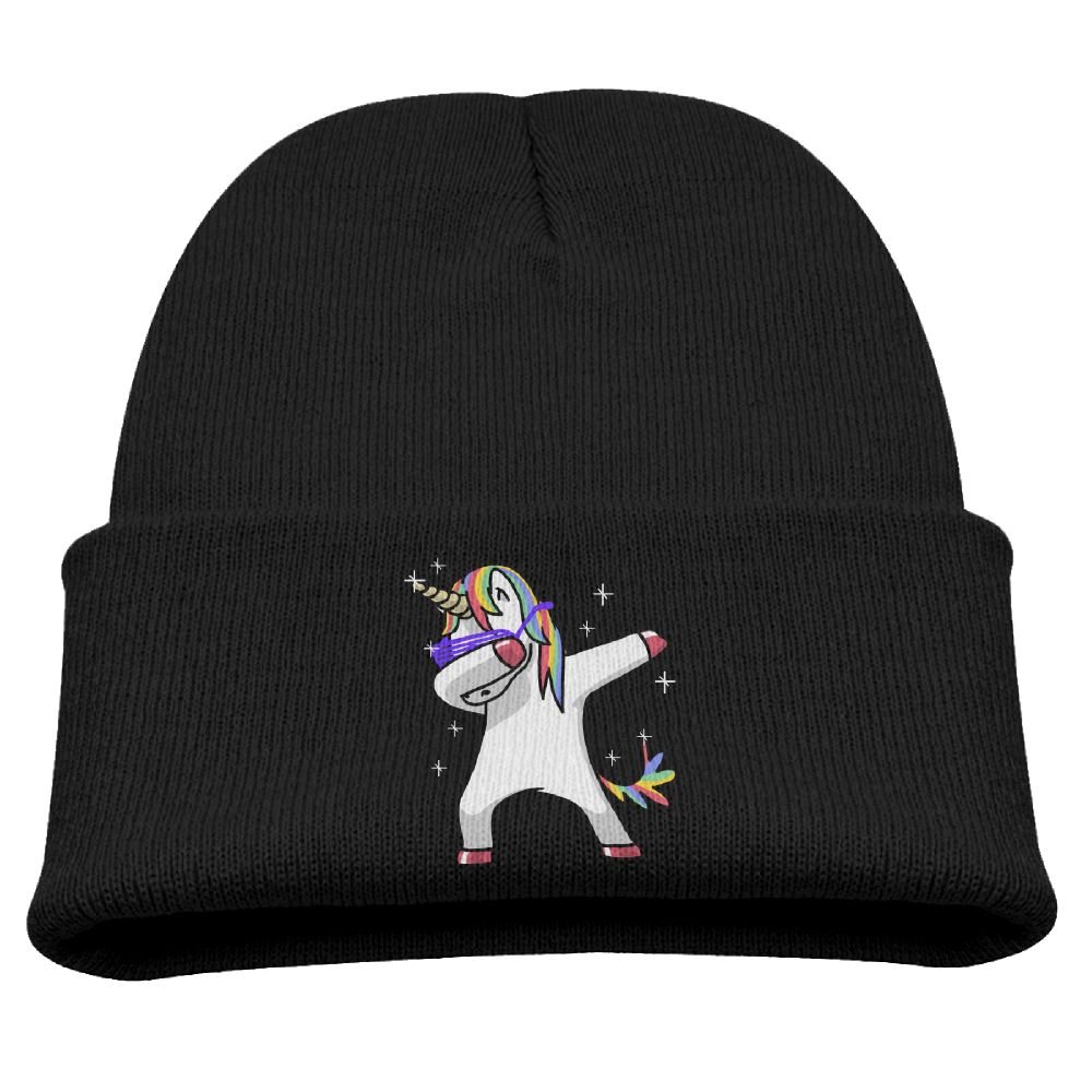 Funny Dancing Unicorn Kids Boys Girls Knit Cute Cuff Baggy Hip-hop Slouchy Hat Children Basic Beanie