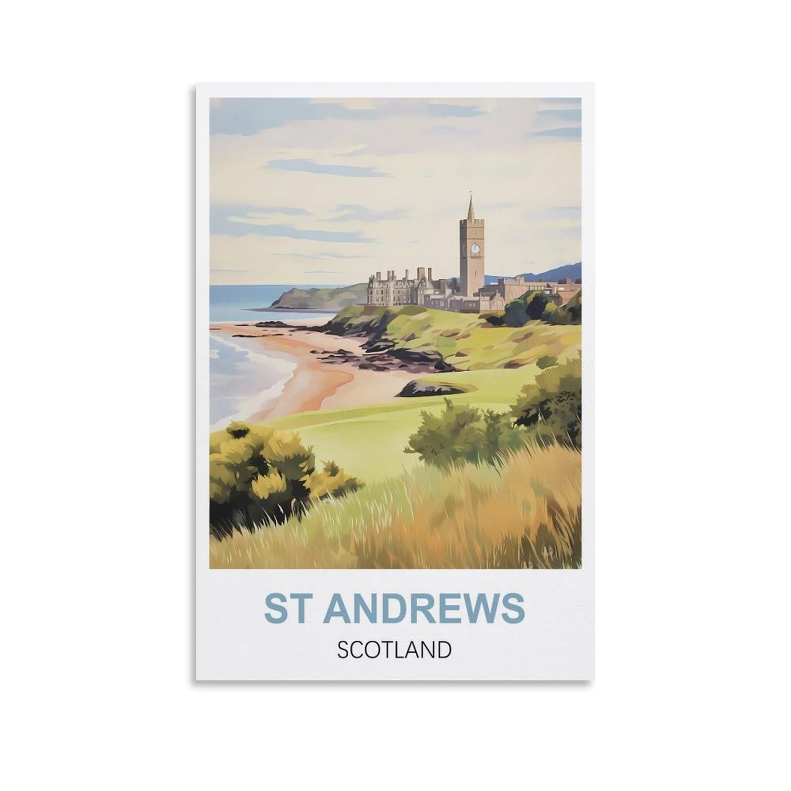 Naegv V307 5D Diamond Painting By Number Kits St Andrews Scotland Diy Full Drill Diamond Art Kits For Home Wall Decor Gifts 40X50cm