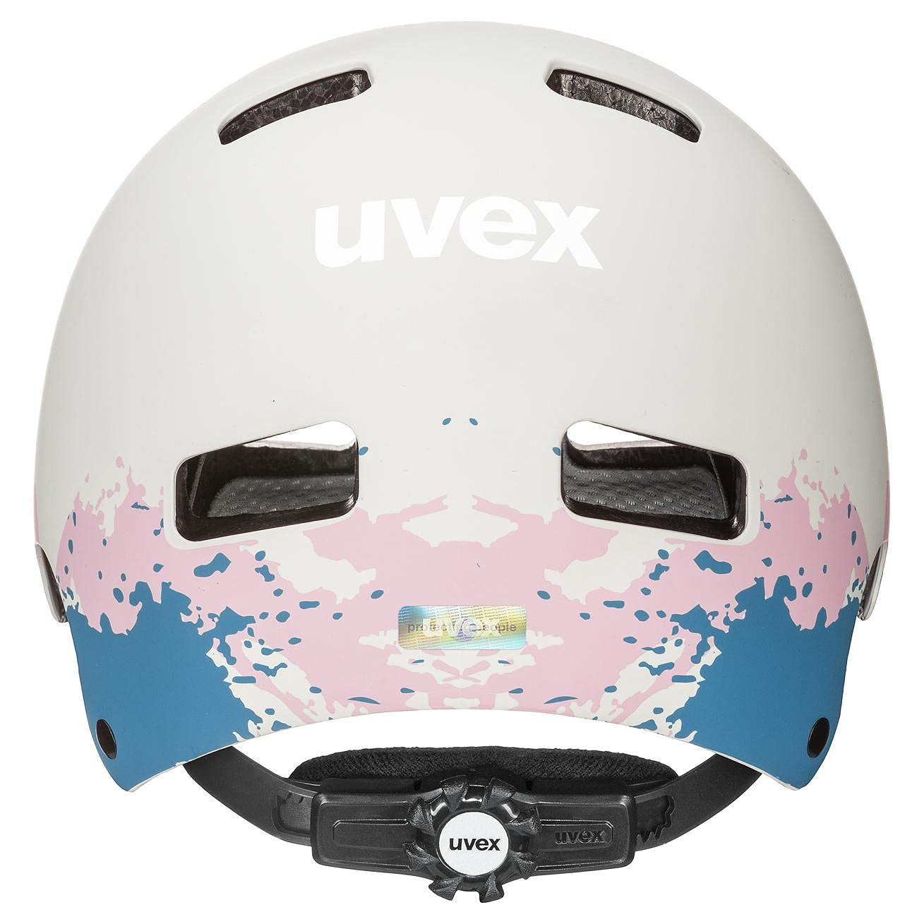 uvex kid 3 cc - wytrzymały kask rowerowy dla dzieci - indywidualna regulacja wielkości - udoskonalona wentylacja - grey - grapefruit matt - 51-55 cm