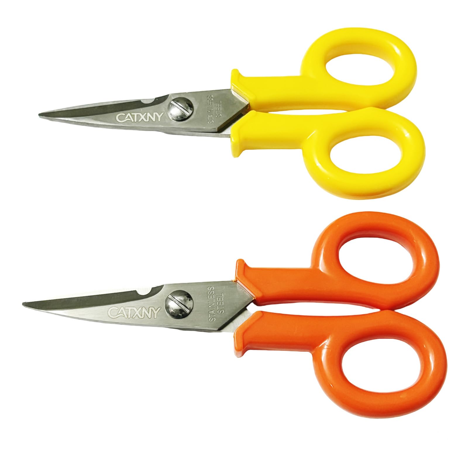 CATXNY Precision Small Craft Scissors 2 Pack 6 Inch Kevlar Scissor Electricians Snips All Purpose Small Sharp Scissors for Office, Home, Crafting,