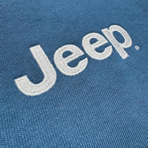 Jeep Text Full-Zip French Terry Hoodie Lightweight, Supersoft Unisex Sweatshirt with Embroidered Logo2