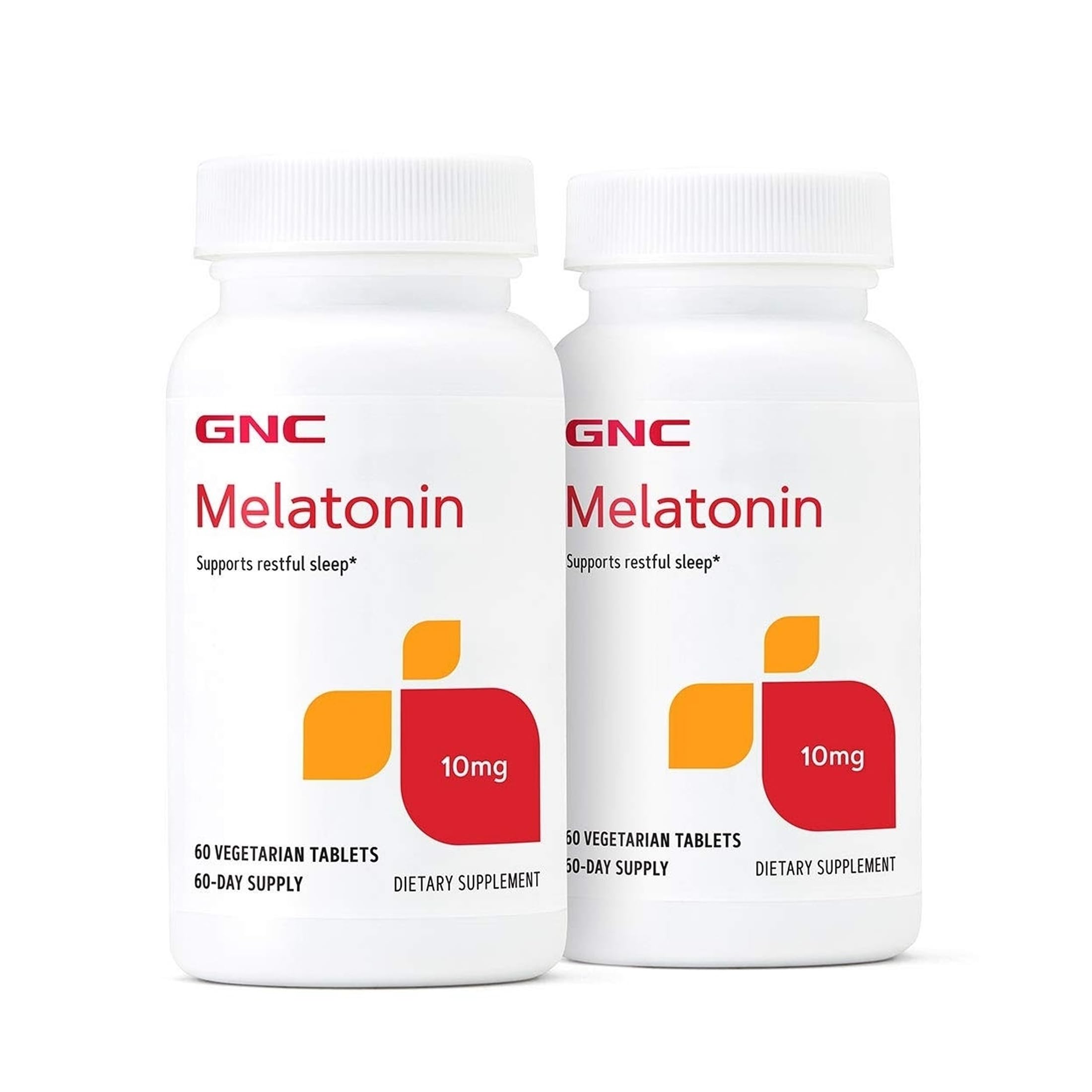 GNC Melatonin 10mg, Supports Restful Sleep, Twin Pack, 60-Day Supply