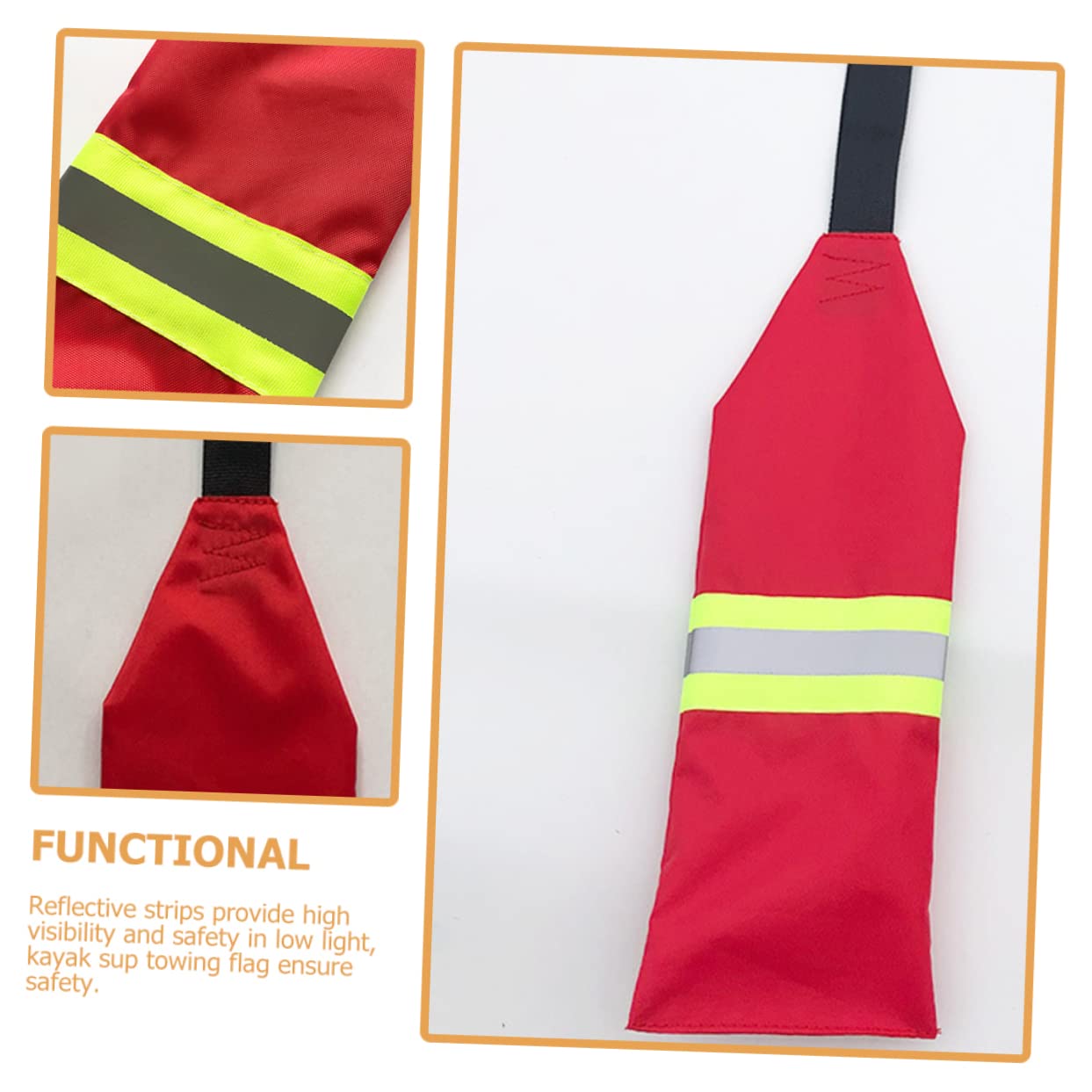 YARNOW Bandera De Seguridad para Kayak Accesorios para Exteriores Bandera De Seguridad para Remolques Banderas Accesorio para Canoa Enganche Pequeño Reflectante Accesorio Acuático
