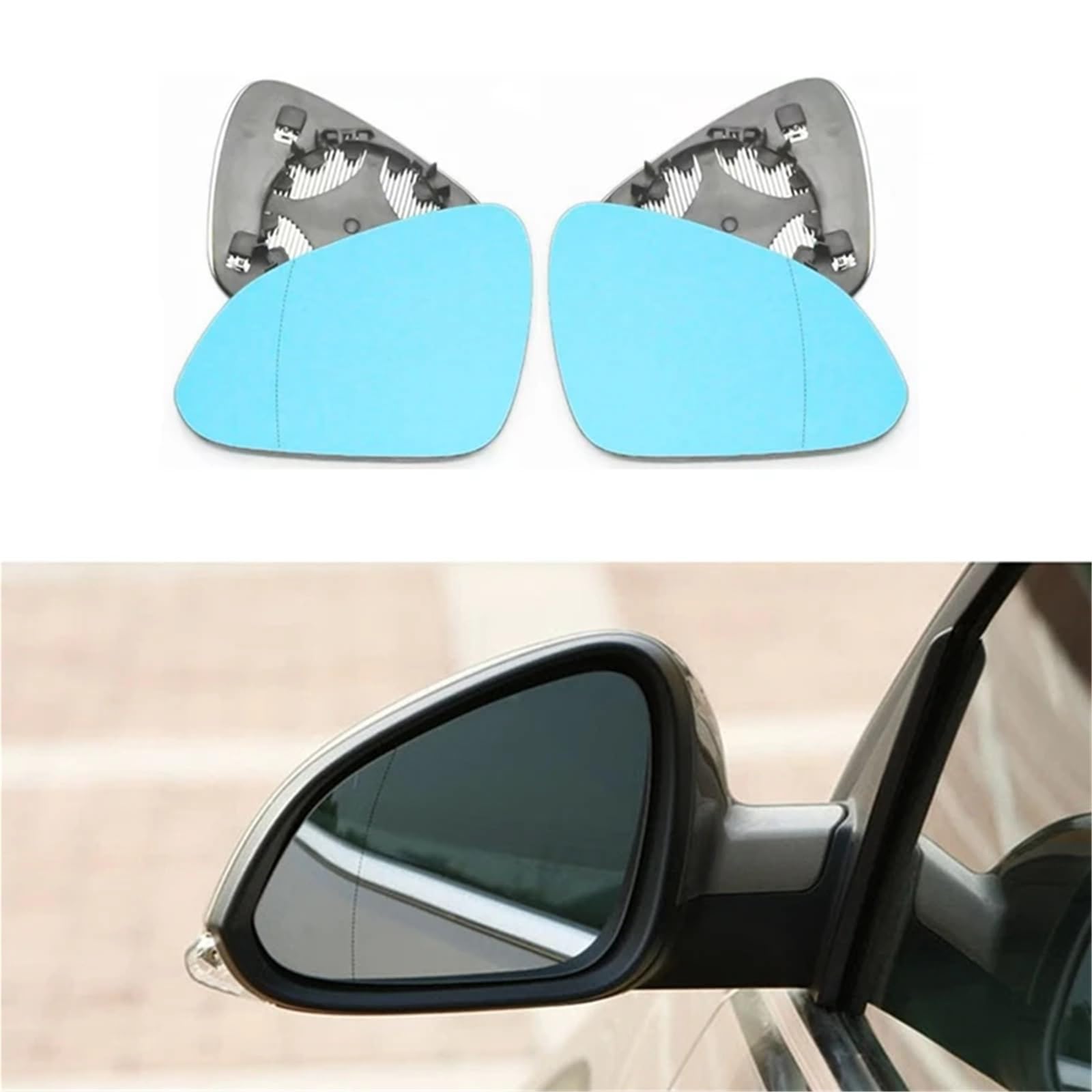 Vetro Dello Specchietto Retrovisore Specchietto retrovisore laterale in vetro per Buick Regal, lente per specchietto riscaldato installare(Blue Left)