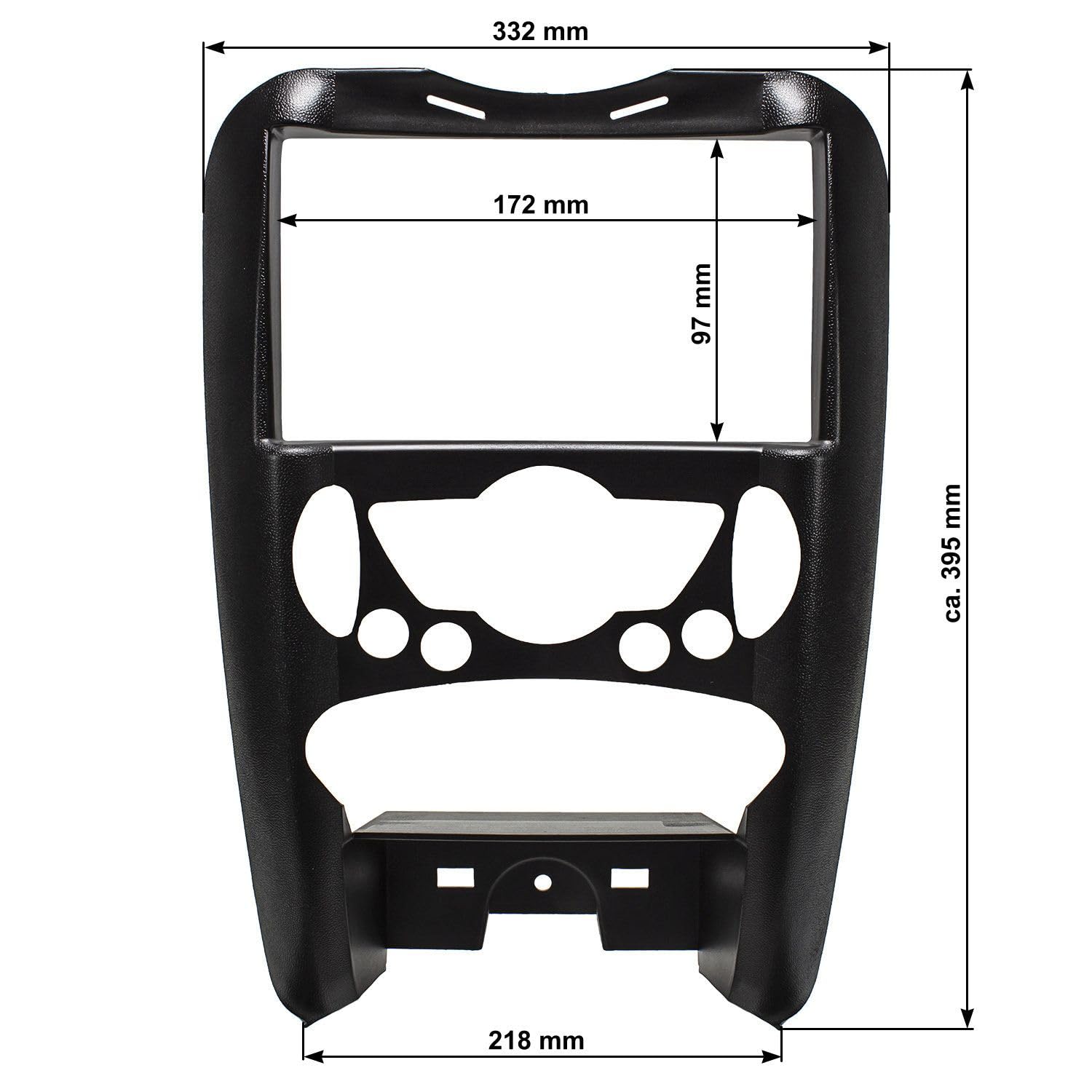 tomzz Audio 2404-044 Doppel DIN 1DIN Radioblende kompatibel mit BMW Mini Cooper II R55 R56 R57 2006-2014 Fz. m. autom. Klimaanlage