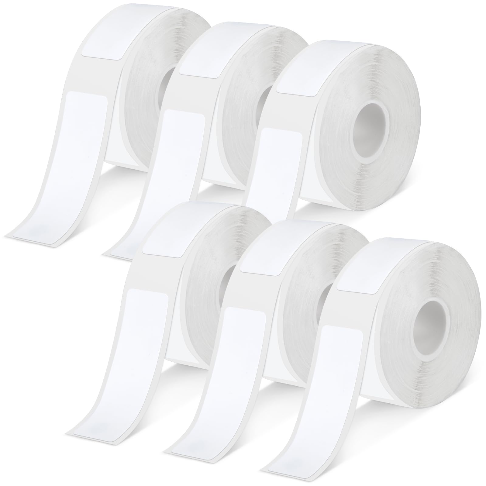 Label Maker Tape for Phomemo D30 Label Printer, 12 x 40 mm, 180 Pcs/Roll, 6 Rolls White Sticker Thermal Paper Self-Adhesive Waterproof Label Tape for Home Office Use image 5