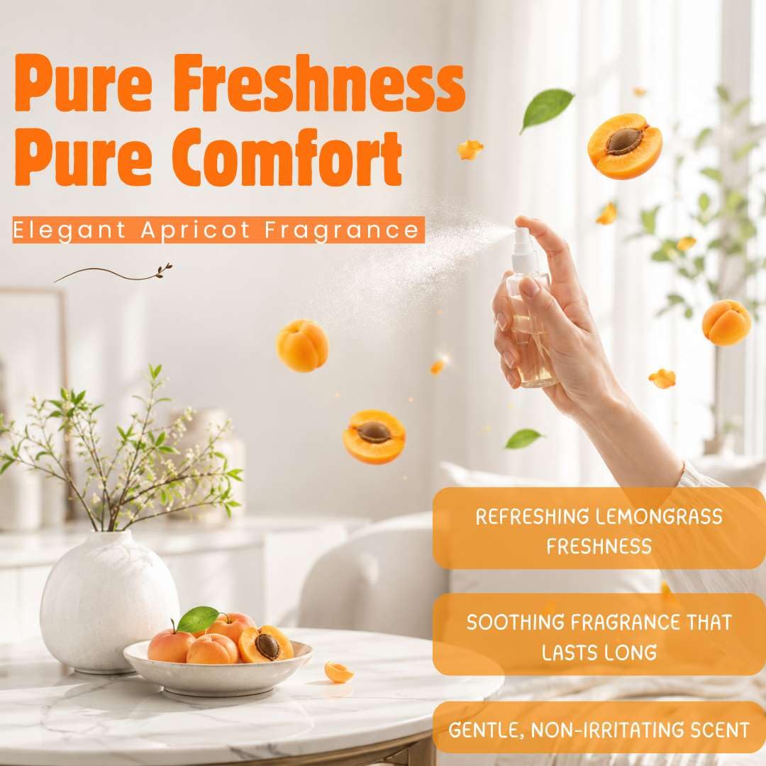 Air Freshener | Apricot Fragrance | Ultra Fresh Room Freshener for Home | Air Freshener for Bathroom | Air Fresheners 5 Litre, Can Pack of 1 | Long-Lasting Air Fresheners Spray for Daily Use. 1