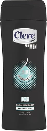 Clere For Men Body Lotion - ICE, 200ml, 48h Mosturising, Glycerine Enriched