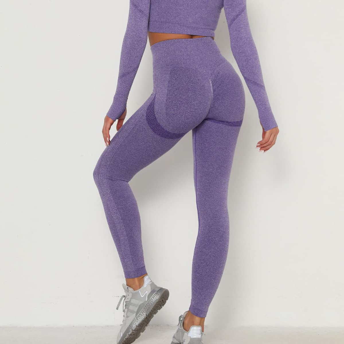 Merlvida Leggins Sportivi Donna Vita Alta Leggings Push Up Pantaloni Palestra Controllo della Pancia Anticellulite Pantacollant Opaco Elastici Tuta Collant Abbigliamento Sportivo Donna Yoga Fitness