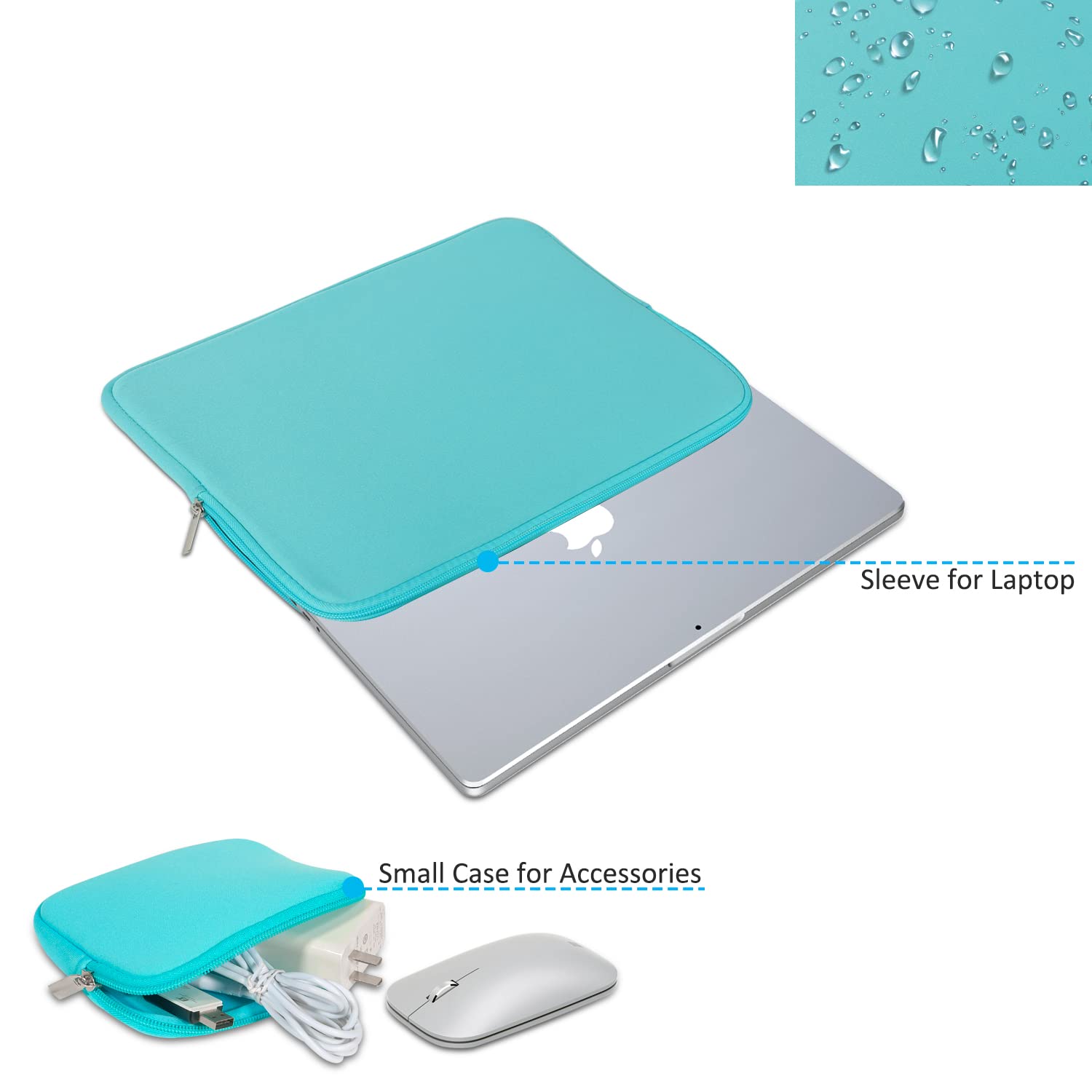 Tecool Housse Ordinateur Portable, Pochette De Protection Sacoche Pour 2016 2019 Macbook Pro 15 14 Pouces Notebook Lenovo Thinkpad Ideapad Hp Stream