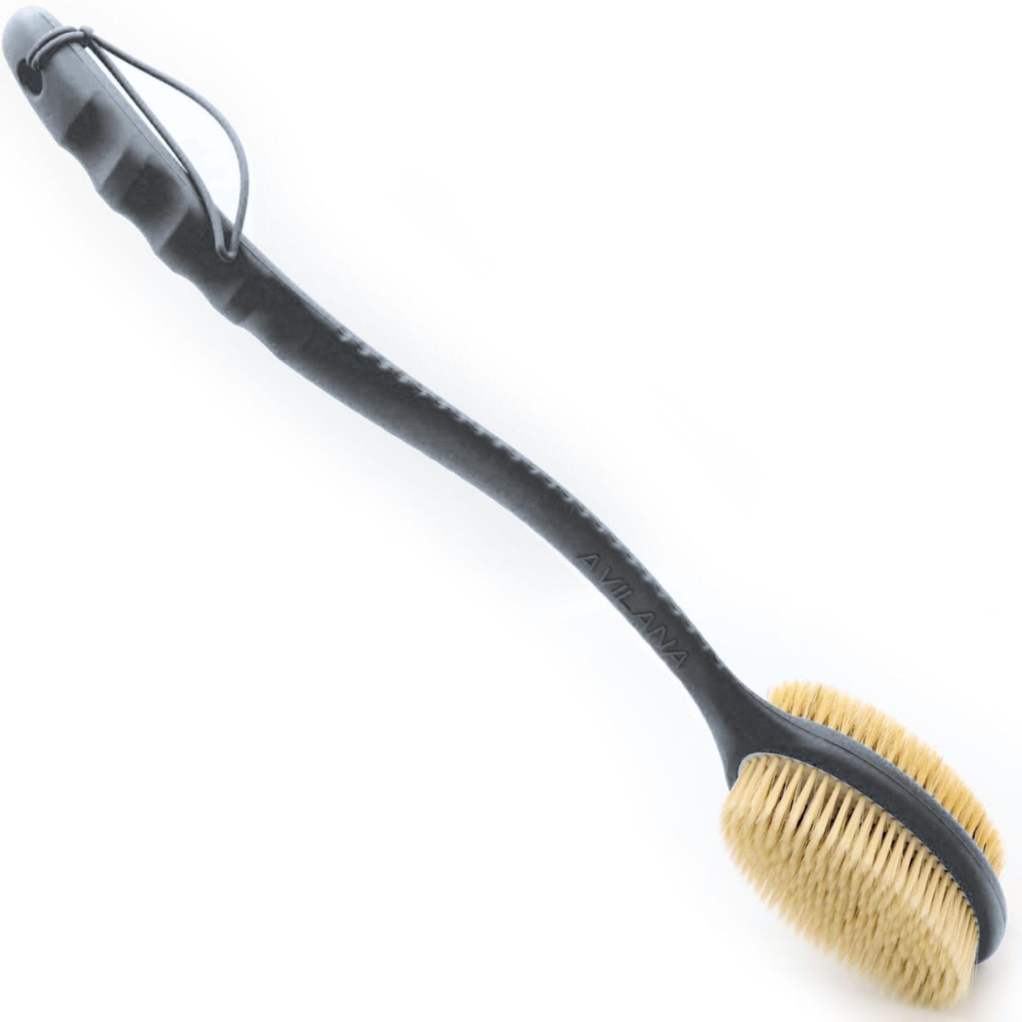 Back Scrubber for Shower,19 inch Silicone Body Scrubber with Handle, Shower Back Scrubber for Men and Women, Back Brush for Shower, Loofah with Handle Shower Brush