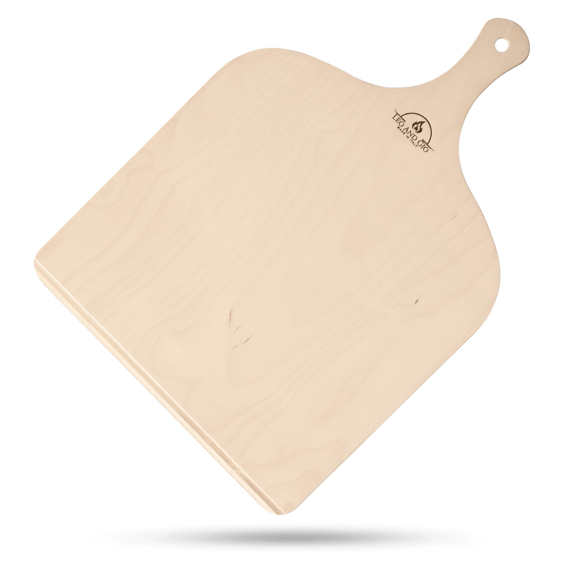 Leo and Gio Pelle A Pizza 30 Cm Pelle Pizza Bois Petite Pour Four Barbecue Pelle À Pizza Accessoire De Cuisine Pour Pizza Pain (S - 25 X 35, 1)