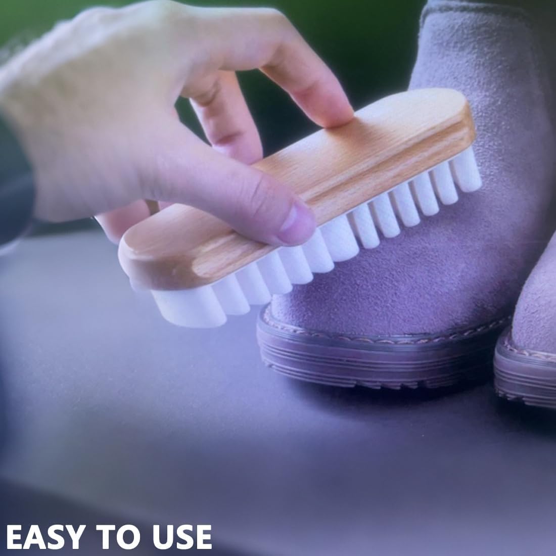 2-Piece Rubber Shoe Brush and Eraser Set, Multi-Purpose Cleaning Tool for Nubuck, Flocked and Matte Leather, Dust-Absorbing Design